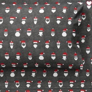 Pottery barn teen cool Santa organic flannel sheet set- twin